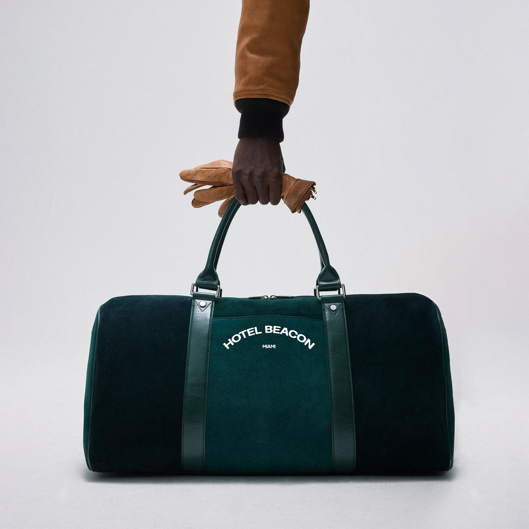 Beacon Mixed Suede Duffle Bag