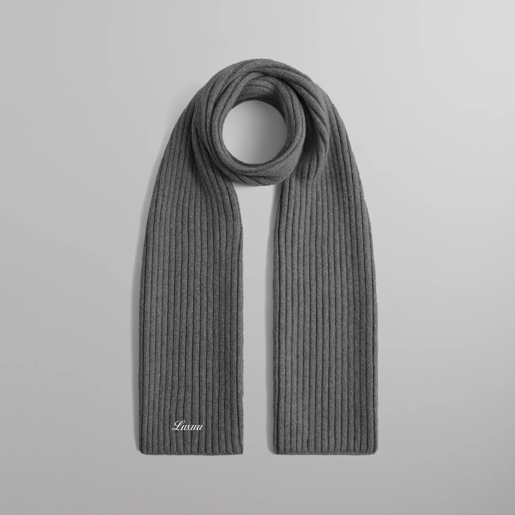 Luxuri Chunky Rib Knit Scarf